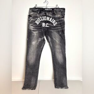 Billionaire Boys Club Jeans Size 38 Distressed Slim Astronaut Embroidered BBC